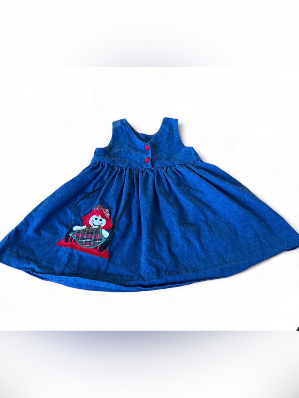 90s blue denim jumper